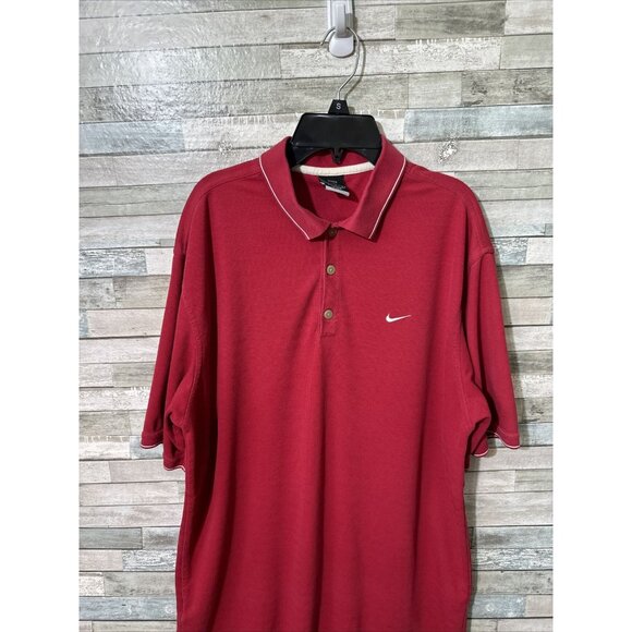 Men’s Nike Dri Fit Polo T-shirt Red Large - Picture 7 of 15
